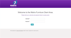 Desktop Screenshot of clientarea.matrixfurniture.ie
